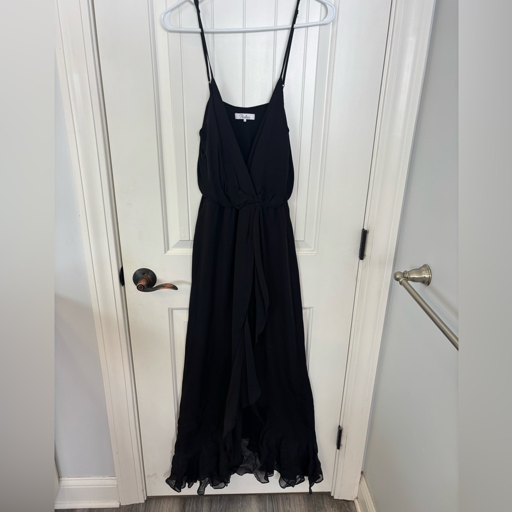 Black Silk Parker Gown Size S